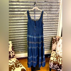Indigo & Lace NWT denim midi dress